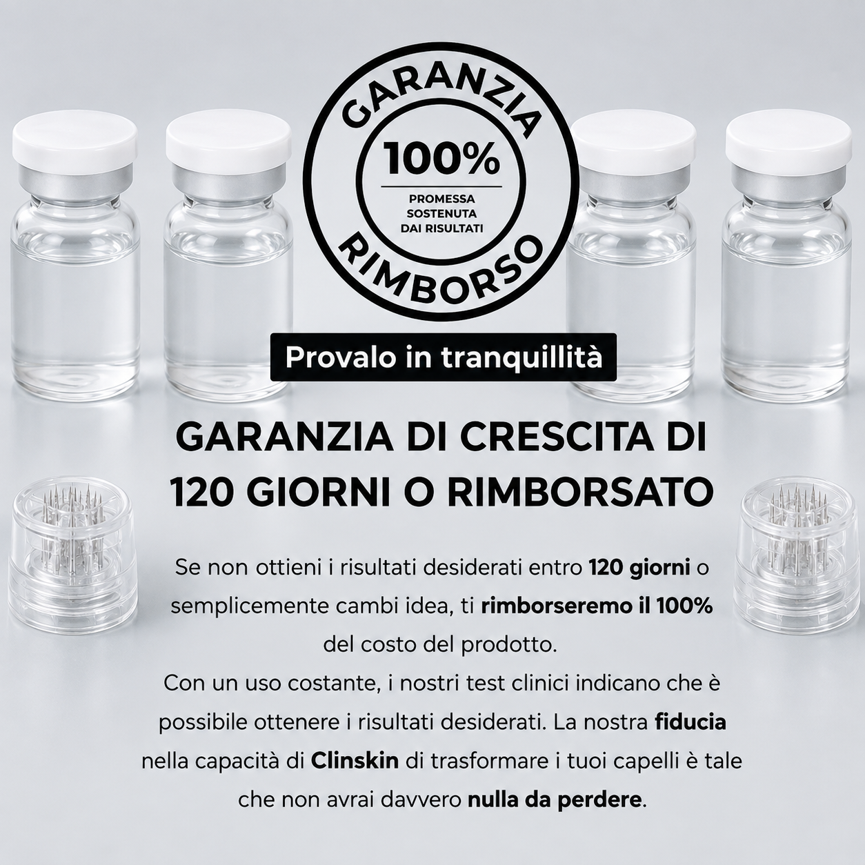 Sistema di micro-infusione per la ricrescita dei capelli di ClinSkin