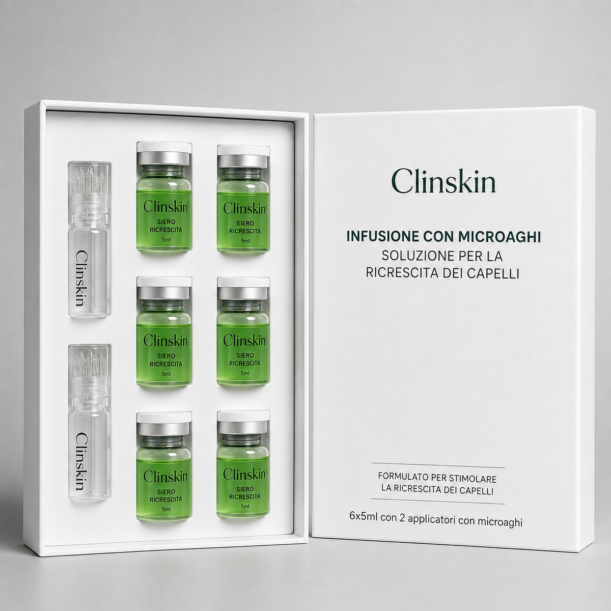 Sistema di micro-infusione per la ricrescita dei capelli di ClinSkin