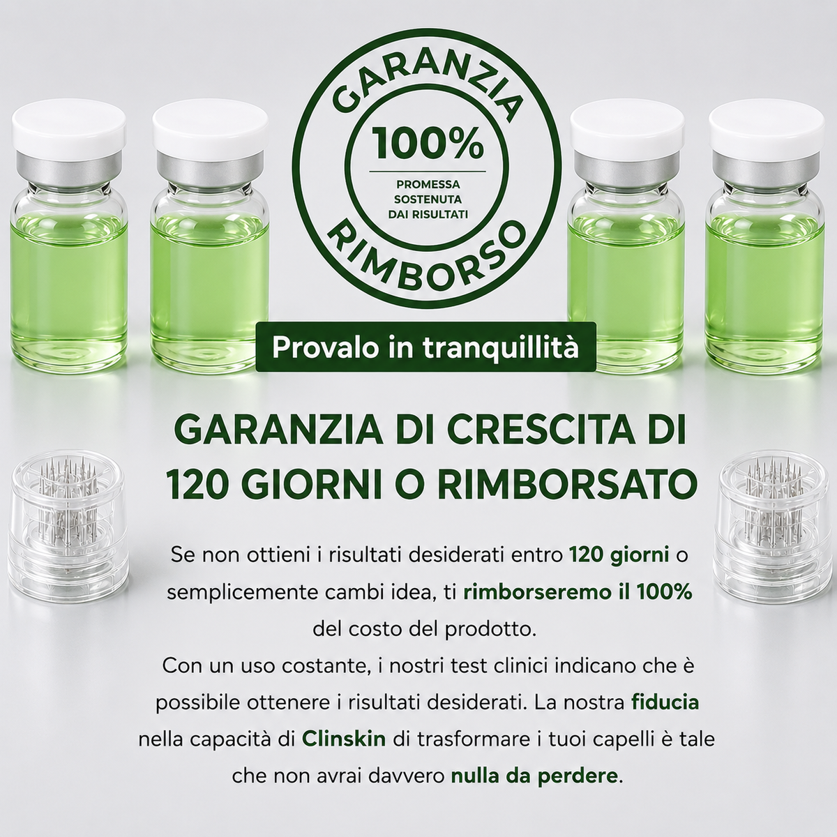 Sistema di micro-infusione per la ricrescita dei capelli di ClinSkin